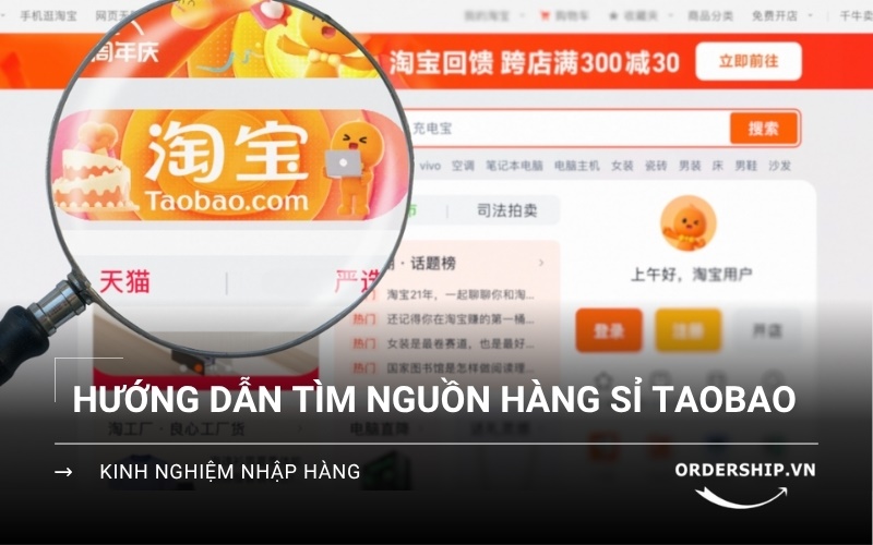 Hướng dẫn tìm nguồn hàng sỉ Taobao