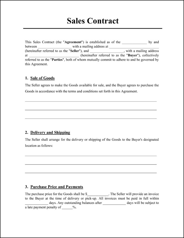 hợp đồng mua bán